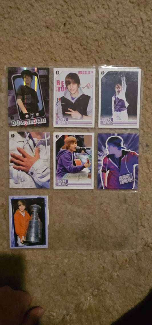 7 Justin Bieber Cards from 2011